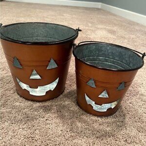 Halloween Pumpkin Bucket Set